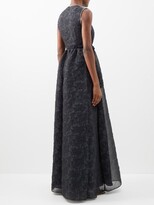 Thumbnail for your product : Erdem Adele Crystal Floral-cloqué Organza Gown - Black