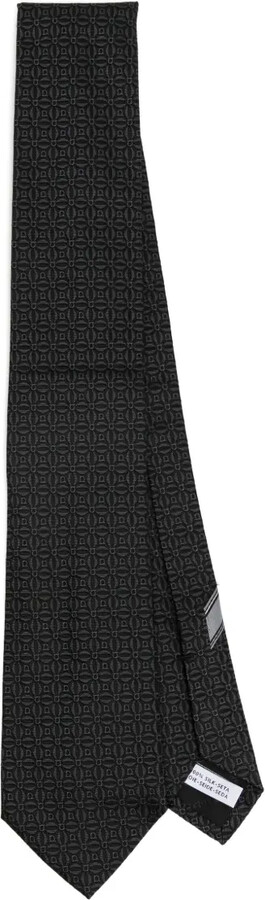 Ferragamo Gancini-print silk tie