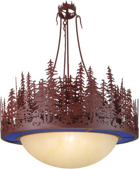 Loon Peak Cemal 4 - Light Unique / Statement Bowl Pendant