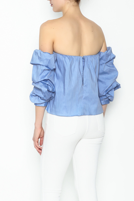 Cotton Candy Ruffle Sleeve Top