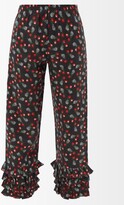 Thumbnail for your product : MUZUNGU SISTERS Talitha Tiered-cuff Printed Linen Trousers