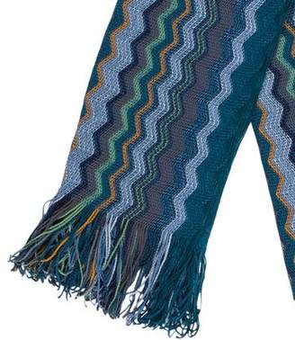 Missoni Wool & Silk Chevron Knit Scarf