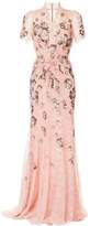Thumbnail for your product : Jenny Packham embellished floral gown