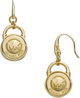 Thumbnail for your product : Michael Kors Lock Earrings, Golden