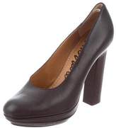 Thumbnail for your product : Lanvin Leather Round-Toe Pumps