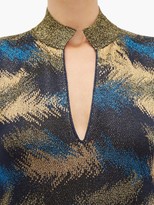 Thumbnail for your product : Missoni High-neck Metallic Jacquard-knit Dress - Navy Gold