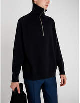 Thumbnail for your product : The Kooples Funnel-neck zipped wool jumper