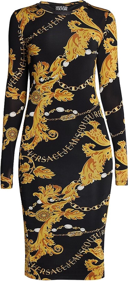 Versace Women's Gold Dresses | ShopStyle