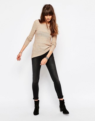 Only Sweater With Asymmetric Hem