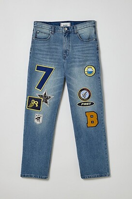 BDG Multi Patch Baggy Skate Jean in Vintage Denim LIght - ShopStyle