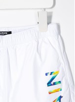 Thumbnail for your product : Balmain Kids Colour-Block Logo Swim Shorts