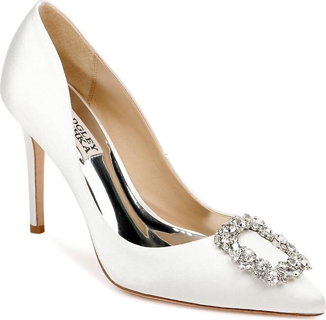 Badgley Mischka Women's Cher Crystal Buckle Pumps ShopStyle Heels
