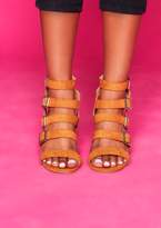 Thumbnail for your product : Ever New Ever New Hannah Tan Multi Strap Buckle Block Heels