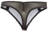 Thumbnail for your product : New Look Kelly Brook Silver Sateen Lace Edge Thong