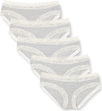 Iris & Lilly Women's Cotton and Lace Hipster Knickers - ShopStyle Tops