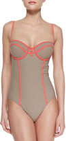 Thumbnail for your product : Red Carter I Dream Of Genie Underwire Maillot Swimsuit, Tan