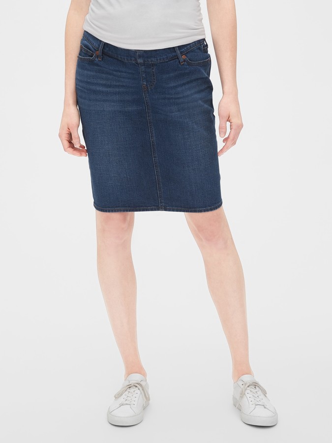 Stretch Denim Skirt | Shop the world's largest collection of fashion |  ShopStyle