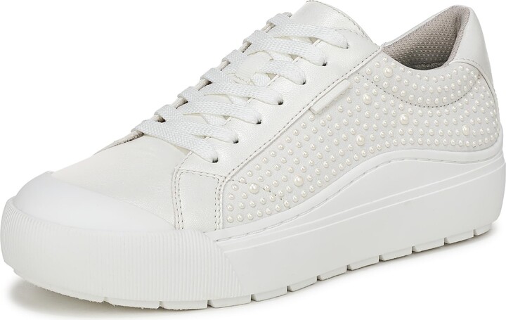 Dr.Scholl's SHOES Dr. Scholl's Shoes Women's Time Off Sneaker White Pearls 8.5 M