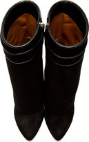 Thumbnail for your product : Givenchy Black Suede Shark Lock Wedge Boots