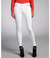 Thumbnail for your product : J Brand white stretch denim with piping skinny jeans