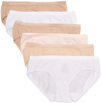 Hanes Breathable Cotton Hipster Panties - Pack of 6 - ShopStyle