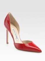 Thumbnail for your product : Manolo Blahnik Tayler Patent Leather D'Orsay Pumps