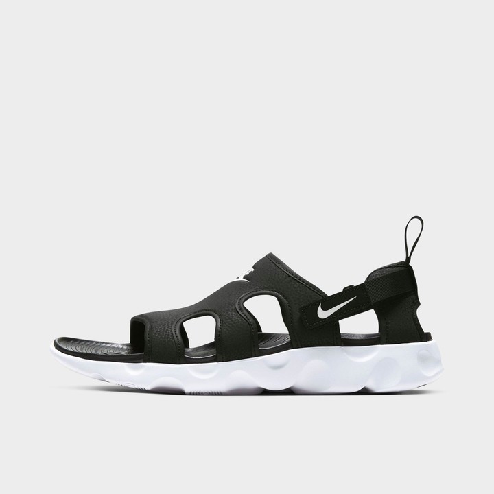 black nike strap sandals