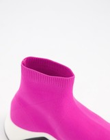 Thumbnail for your product : ASOS DESIGN Della sock trainers in pink