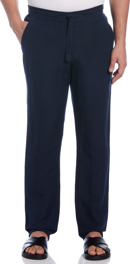 Cubavera Linen Blend Core Drawstring Pants