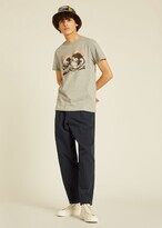 Thumbnail for your product : Paul Smith Men's Slim-Fit Grey Marl 'Ocean Monkey' Print Organic-Cotton T-Shirt