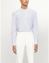Thumbnail for your product : Sandro Striped modern-fit cotton-blend shirt