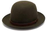 Thumbnail for your product : Borsalino Leather-trim Bowler Hat - Mens - Green