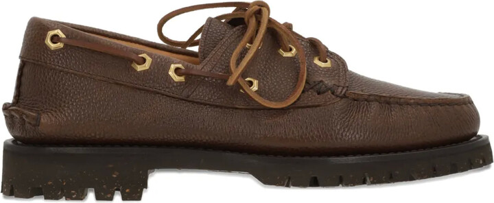 Leather Lace-Up Loafers