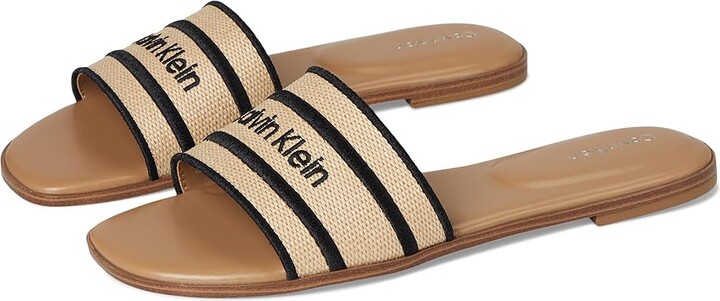 Calvin Klein Kendell Women's Shoes Light Natural/Black : 9 M Synthetic