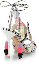 Thumbnail for your product : Webster Sophia Carrie Leather Embroidered & Striped Sandals