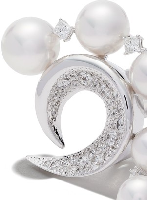 TASAKI 18kt white gold Atelier Cove diamond earrings