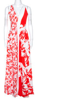 Thumbnail for your product : Roland Mouret Bicolor Berkeley Print Cloque Sleeveless Gown S