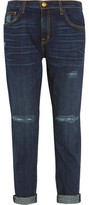 Thumbnail for your product : Current/Elliott The Fling Distressed Low-Rise Boyfriend Jeans