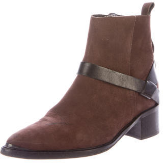 AllSaints Suede Pointed-Toe Ankle Boots