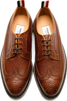 Thumbnail for your product : Thom Browne Brown Leather Longwing Brogues