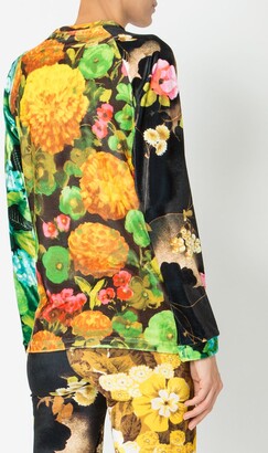 Richard Quinn Floral Fitted Top