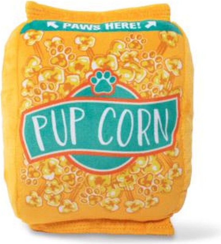 Fringe Studio Pup Corn Microwave Bag Plush Dog Toy, Multi