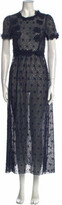 Lace Pattern Long Dress 