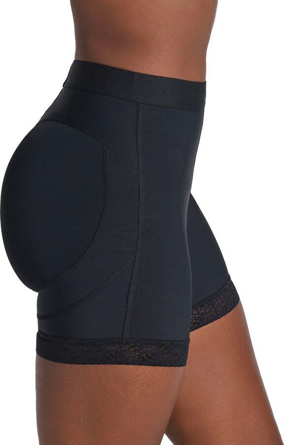 Leonisa Women's Mid-Rise Sculpting Butt Lifter Shaper Shorts 012983