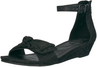 Kenneth Cole Reaction Women's Start Low Wedge Sandal Bow Detail Fabric