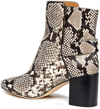 Tory Burch Snake-effect leather ankle boots