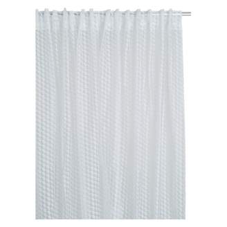 Hex Sheer white patterned pair of curtains 145 x 230cm