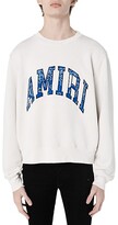 Amiri Bandana Applique Sweatshirt – white/blue
