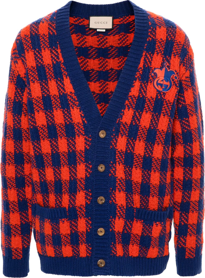Gucci Interlocking GG gingham wool cardigan