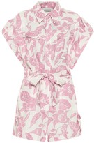 Thumbnail for your product : Zimmermann Bells printed linen playsuit